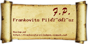 Frankovits Piládész névjegykártya